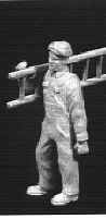 Figurines à peindre au 1/43ième - Ouvrier type A portant une échelle